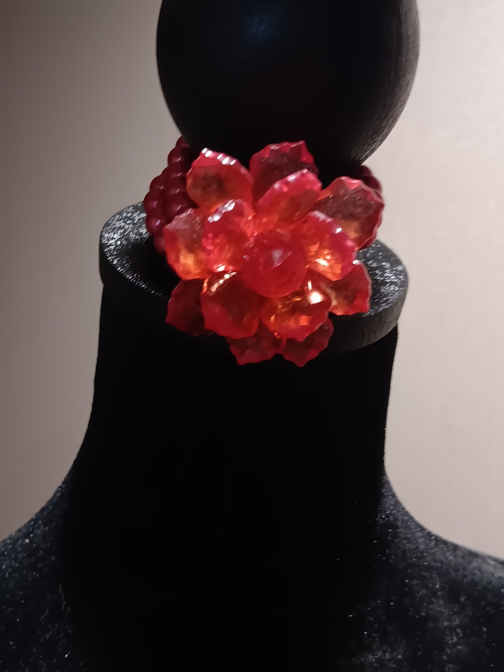 Red Floral Resin 🍑 Necklace Pendant - Women Jewelry